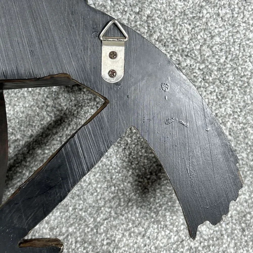 Western Wagon Wheel Horse Saddle Decor Coat Hat Rack with Hooks 14" Wide Heavy - Picture 10 of 12